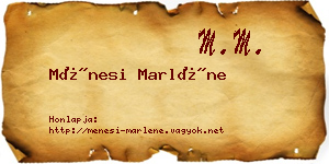 Ménesi Marléne névjegykártya